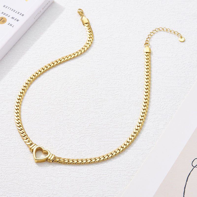 Ig Style Heart Shape Stainless Steel Plating Necklace