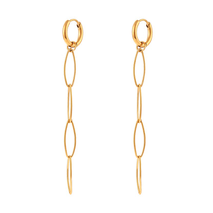 Simple Style Geometric Plating Stainless Steel Gold Plated Earrings