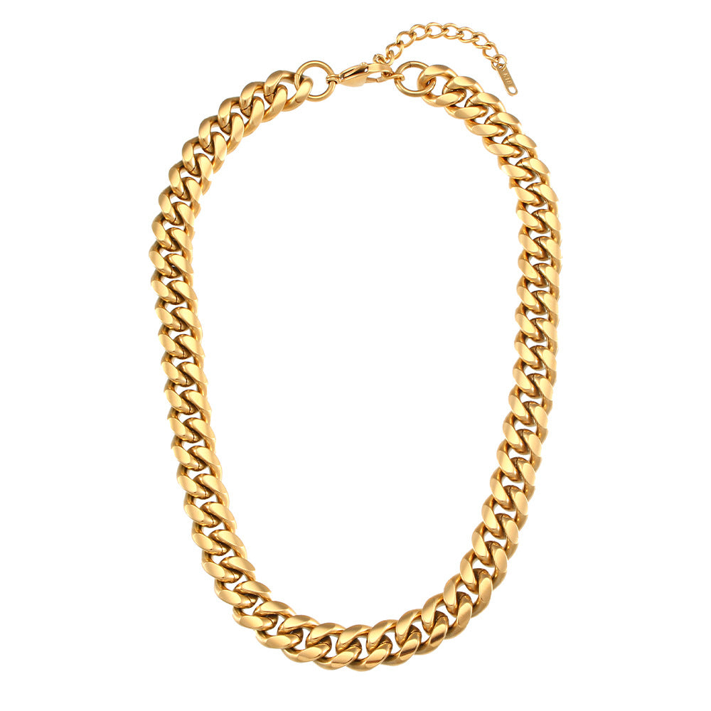 Punk Geometric Stainless Steel Plating Gold Plated Necklace