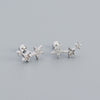 Sweet Star Sterling Silver Ear Studs Plating Zircon 925 Silver Earrings