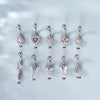 Fashion Heart Shape Metal Plating Zircon Belly Ring