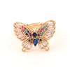 Fashion Butterfly Copper Open Ring Inlay Zircon Copper Rings