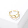 Simple Style Copper Open Ring Plating Copper Rings