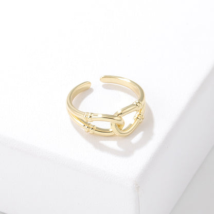 Simple Style Copper Open Ring Plating Copper Rings