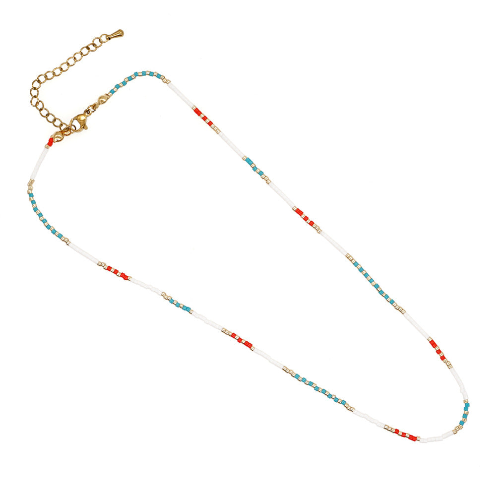 Ethnic Style Star Glass Inlaid Shell Necklace