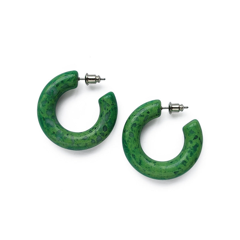 Fashion C Shape Arylic Earrings