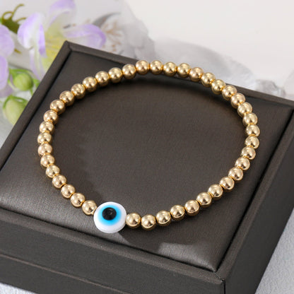 Simple Style Devil's Eye Beaded Resin Bracelets 1 Piece