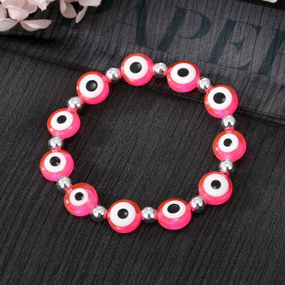 Fashion Devil's Eye Resin Beaded Plating Resin Bracelets 1 Piece