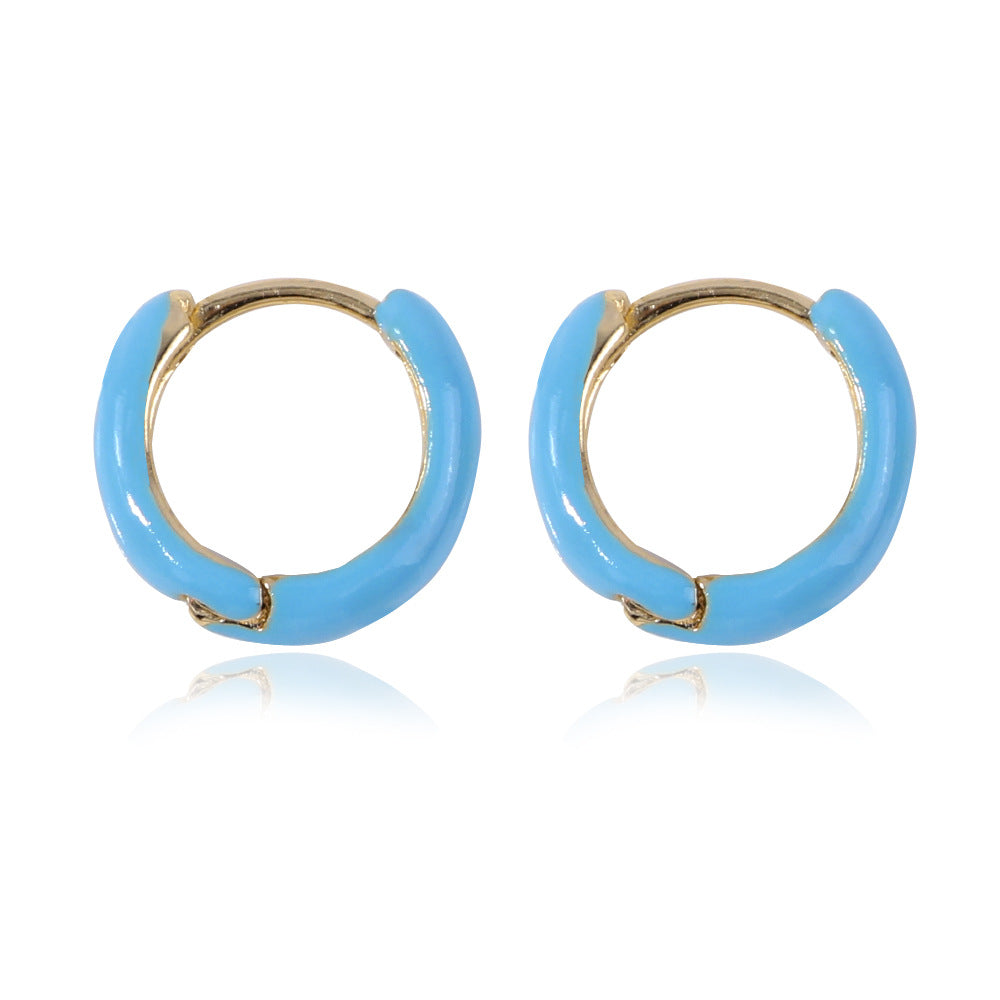 Fashion Geometric Alloy Plating Hoop Earrings 1 Pair