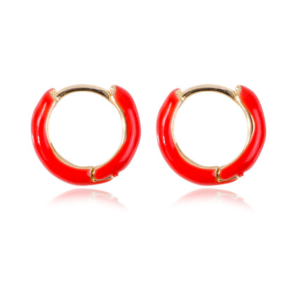 Fashion Geometric Alloy Plating Hoop Earrings 1 Pair