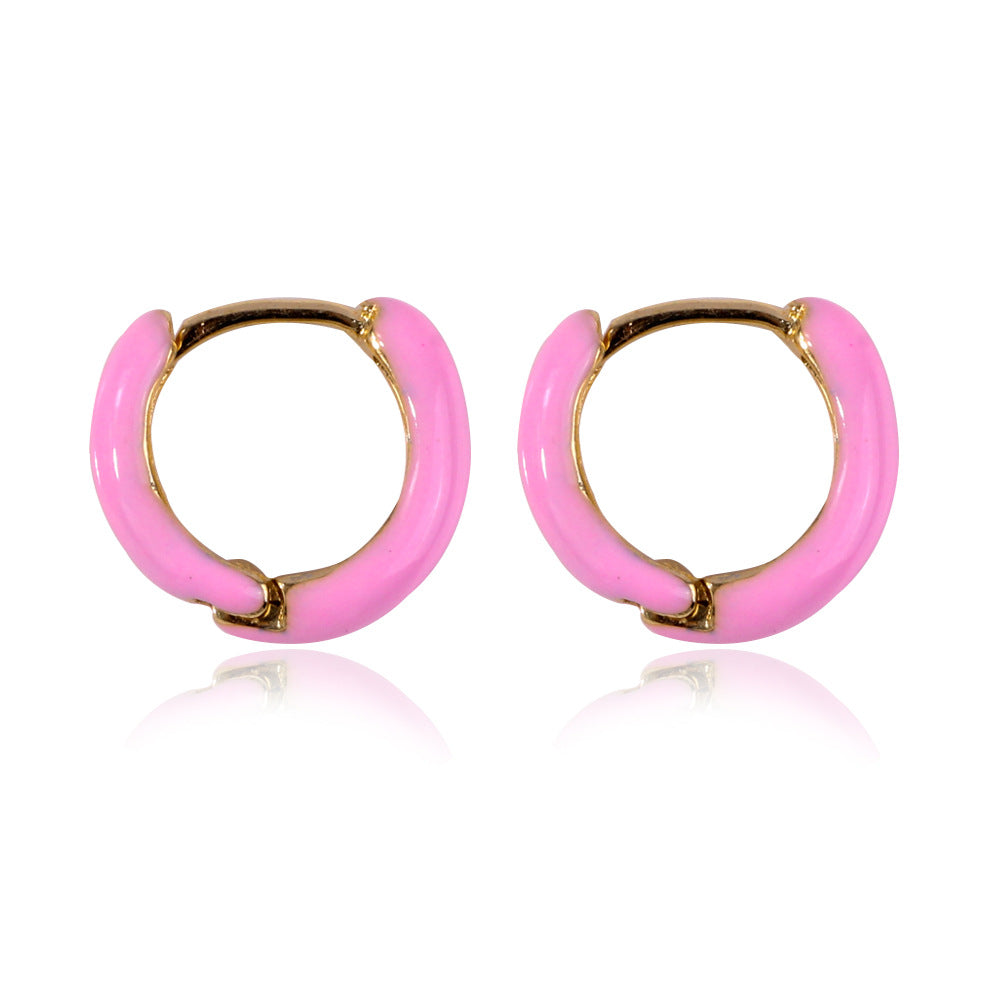 Fashion Geometric Alloy Plating Hoop Earrings 1 Pair