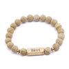 Vintage Style Letter Natural Stone Bracelets Beaded 1 Piece