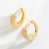 Fashion Snake Copper Earrings Plating Inlay Zircon Copper Earrings 1 Pair