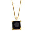 Fashion Square Copper Pendant Necklace Inlay Zircon Copper Necklaces