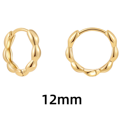 1 Pair Simple Style Heart Shape Plating Copper Earrings