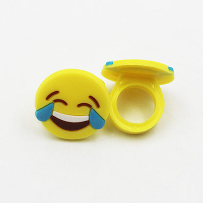 Cartoon Style Emoji Face Epoxy Rings