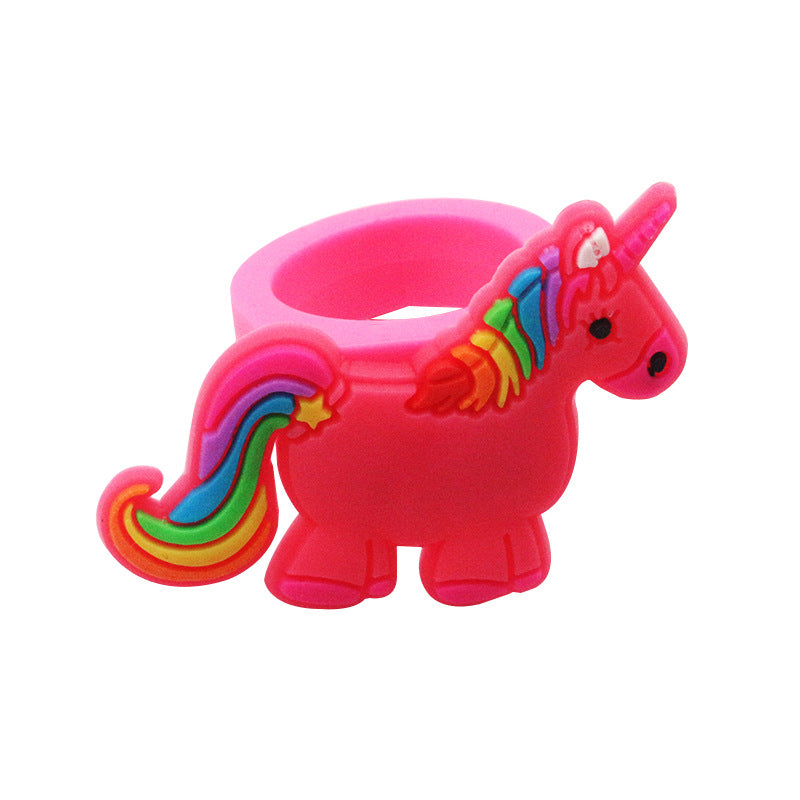 Fashion Unicorn Plastic Epoxy Rings 1 Piece