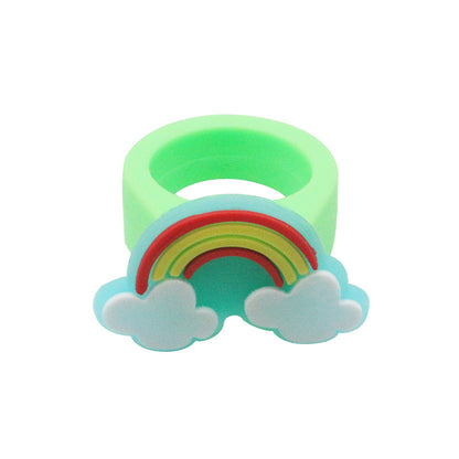 Fashion Unicorn Plastic Epoxy Rings 1 Piece