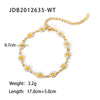 Wholesale Jewelry Fashion Flower 304 Stainless Steel Gold Plated Bracelets Necklace