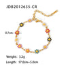 Wholesale Jewelry Fashion Flower 304 Stainless Steel Gold Plated Bracelets Necklace