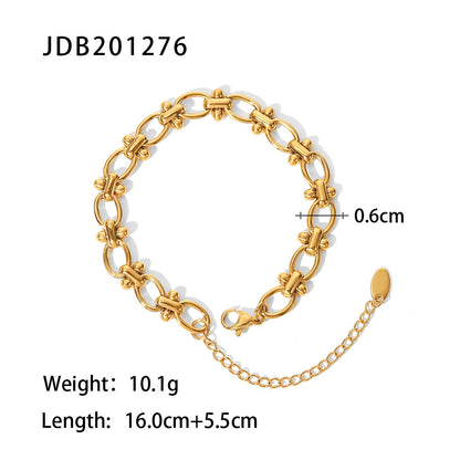 Fashion Solid Color Stainless Steel Bracelets Gold Plated Stainless Steel Bracelets