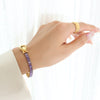 French Style Solid Color 304 Stainless Steel 18K Gold Plated Zircon Bracelets In Bulk