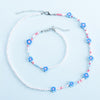 Cute Heart Shape Plastic Glass Bracelets Necklace