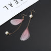 Fashion Wings Alloy Pearl Drop Earrings