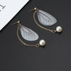 Fashion Wings Alloy Pearl Drop Earrings