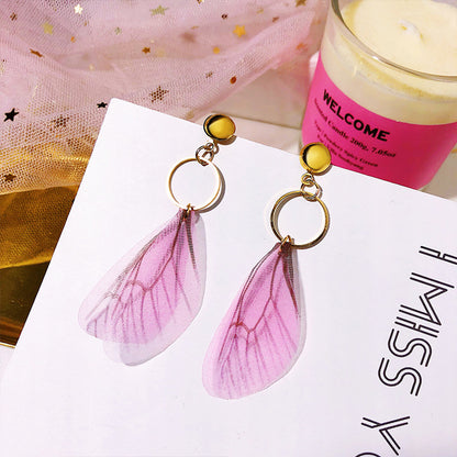 Fashion Wings Alloy Pearl Drop Earrings