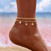 Vacation Geometric Starfish Alloy Anklet 1 Set