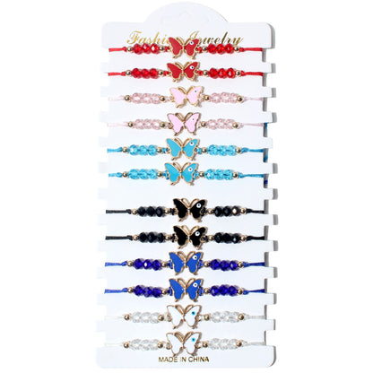 Simple Style Butterfly Alloy Enamel Bracelets 1 Set