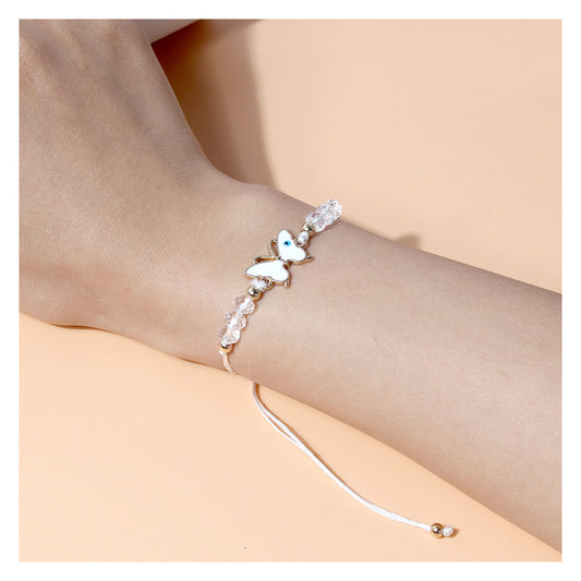 Simple Style Butterfly Alloy Enamel Bracelets 1 Set