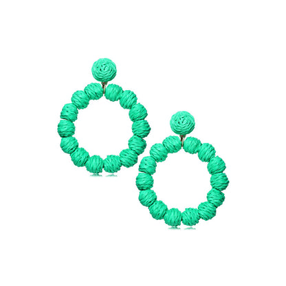 Retro Solid Color Wax Line Drop Earrings