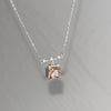 Fashion Square Titanium Steel Necklace Inlay Zircon Stainless Steel Necklaces