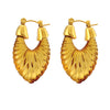 Sweet Stripe Transparent Arylic Gold Plated Earrings