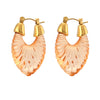 Sweet Stripe Transparent Arylic Gold Plated Earrings