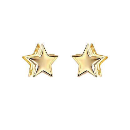 Fashion Star Plating Copper Ear Studs