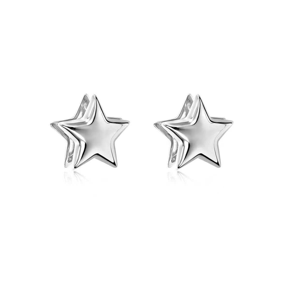 Fashion Star Plating Copper Ear Studs