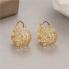 Retro Solid Color Copper Earrings Plating Copper Earrings