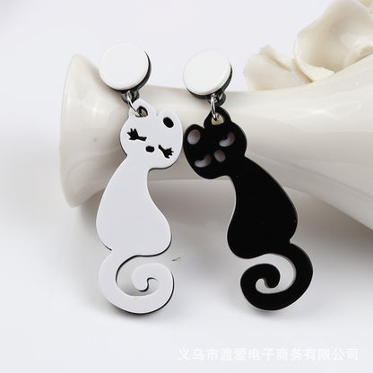 Cute Cat Arylic Drop Earrings