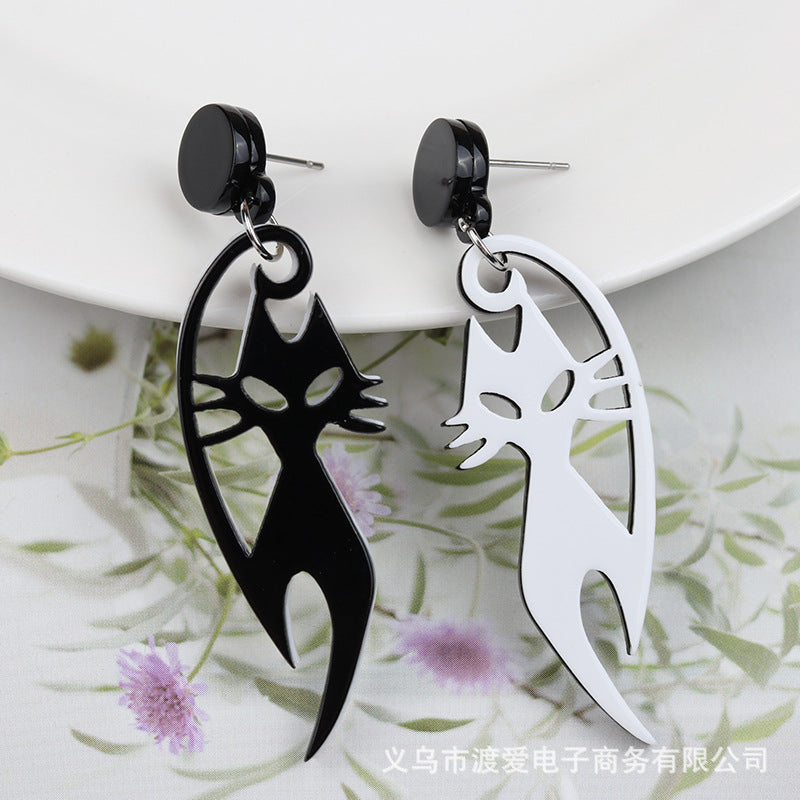 Cute Cat Arylic Drop Earrings