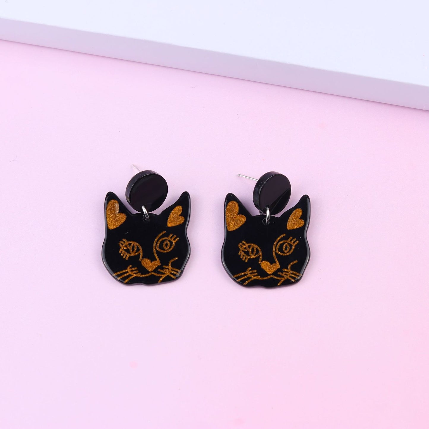 Cute Cat Arylic Drop Earrings