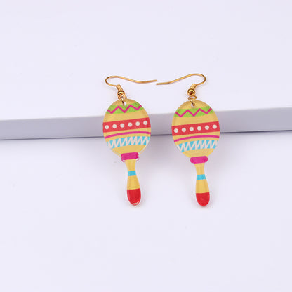 Cartoon Style Geometric Arylic Drop Earrings