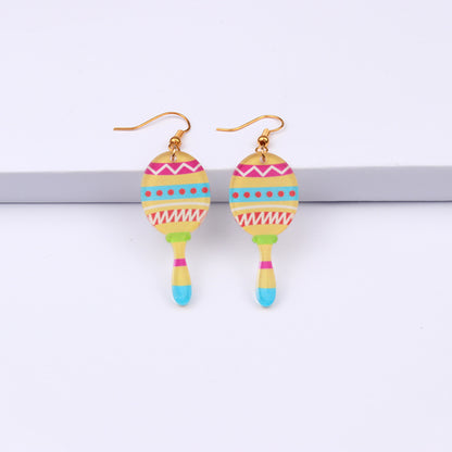 Cartoon Style Geometric Arylic Drop Earrings