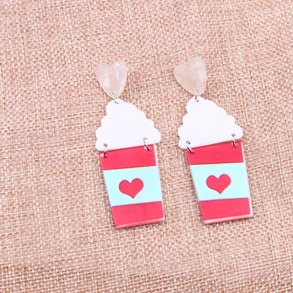 Cartoon Style Geometric Arylic Earrings