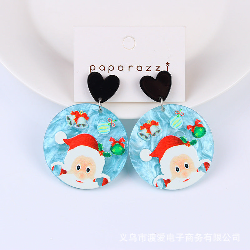 Fashion Christmas Tree Santa Claus Letter Arylic Stoving Varnish Women's Drop Earrings 1 Pair