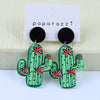 Fashion Geometric Arylic Printing Earrings