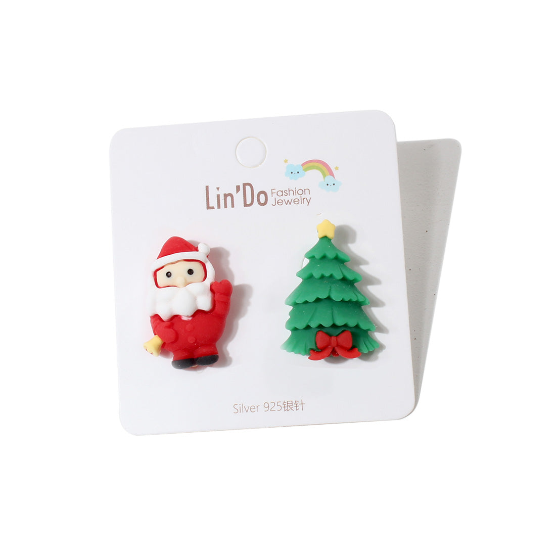 1 Pair Cute Santa Claus Alloy Ear Studs