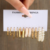 Vintage Style Geometric Alloy Plating Artificial Pearls Earrings